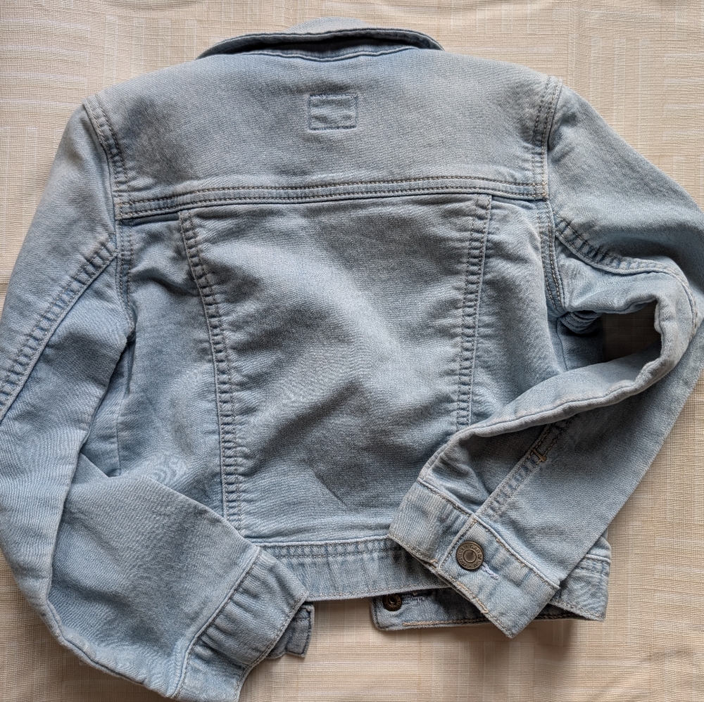 GAP Kids Light Blue Jean Jacket - Girls Size Small (6-7) - Picture 3 of 3
